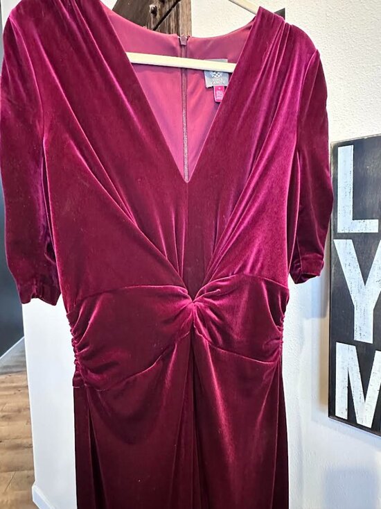 Vince Camuto Velvet Twist-Front Jumpsuit - Picture 5 of 6